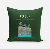 Thumbnail for Cadjehoun Airport (COO) design on dark green pillow