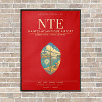 Thumbnail for Nantes Atlantique Airport NTE - Canvas Framed - Red