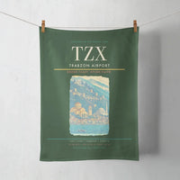 Thumbnail for Trabzon Airport (TZX) design on dark green towel