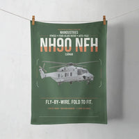 Thumbnail for NHIndustries NH90 NFH Caïman design on dark green towel