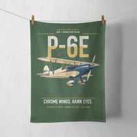 Thumbnail for Curtiss P-6E Hawk design on dark green towel
