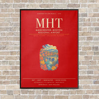 Thumbnail for ManchesterBoston Regional Airport MHT - Canvas Framed - Red