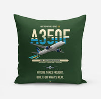 Thumbnail for Airbus A350F design on dark green pillow