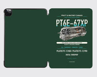 Thumbnail for PT6E-67XP design on dark green ipad tablet case