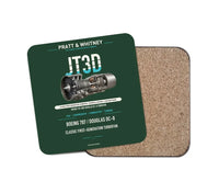 Thumbnail for JT3D design on dark green 1 piece coaster