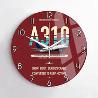 Thumbnail for Airbus A310-200P2F design on dark red no frame wall clock