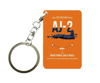 Thumbnail for AJ-2 Savage Tanker design on orange designed key chain, double-side print