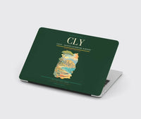 Thumbnail for Calvi (CLY) design on dark green MacBook case