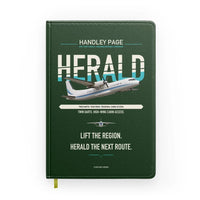 Thumbnail for Handley Page HPR.7 Dart Herald design on dark green notebook