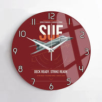 Thumbnail for Dassault Super Étendard design on dark red no frame wall clock