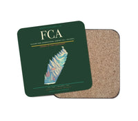 Thumbnail for Glacier Park International Airport (FCA) design on dark green 1 piece coaster