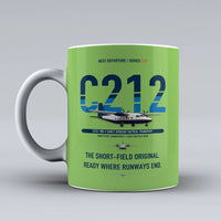 Thumbnail for C-212-100 Aviocar Mug design on light green casa