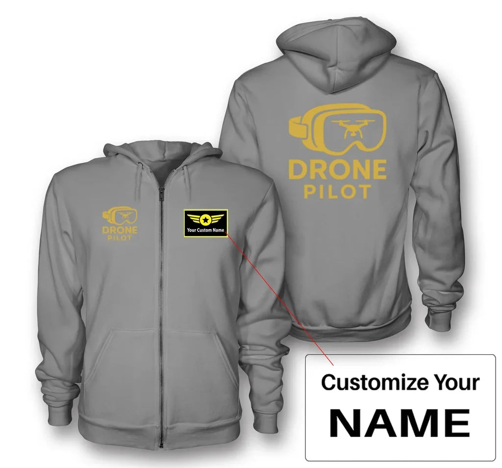 Googles & Drone Pilot Designed Zipped Hoodies - view 13