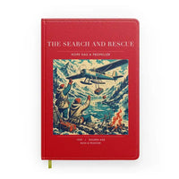 Thumbnail for VINTAGE G4052 - The Search And Rescue - Designed Notebooks design on red