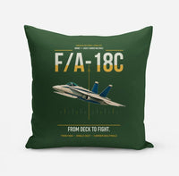 Thumbnail for F-A-18C Hornet design on dark green pillow