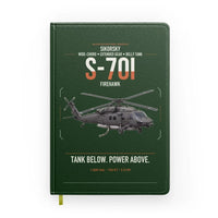 Thumbnail for Sikorsky S-70i FIREHAWK design on dark green notebook