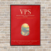 Thumbnail for Destin Fort Walton Beach Airport VPS - Canvas Framed - Red