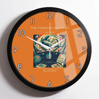 Thumbnail for VINTAGE G4091 - The Typhoon Trackers - Designed Wall Clocks design on orange framed
