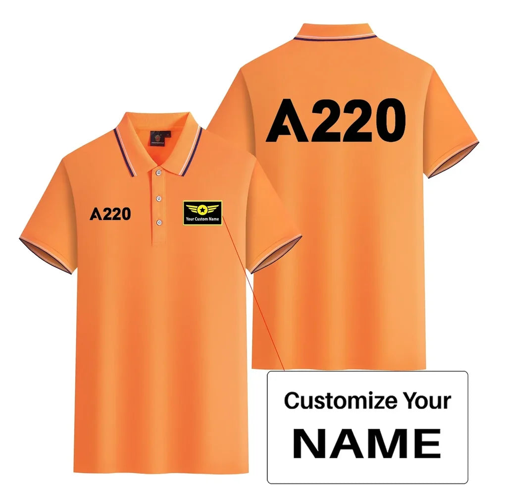 Customisable Airbus A220 Polo Shirt - view 13