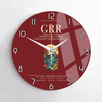Thumbnail for Gerald R. Ford International Airport Grand Rapids (GRR) design on dark red no frame wall clock