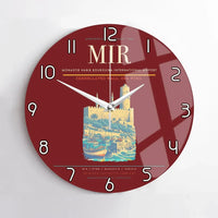 Thumbnail for Monastir Habib Bourguiba International Airport (MIR) design on dark red no frame wall clock