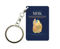 Thumbnail for Manhattan Regional Airport (MHK) design on navy blue key chain