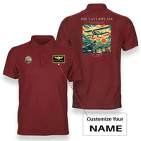 Thumbnail for VINTAGE G4054 - The Last Biplane - Double-Side Polo T-Shirt design on red+name