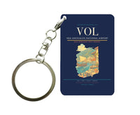 Thumbnail for Nea Anchialos National Airport (VOL) design on navy blue key chain