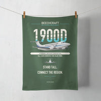 Thumbnail for Beechcraft 1900D design on dark green towel