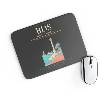 Brindisi Airport BDS Mouse-Pad Rectangle - Black