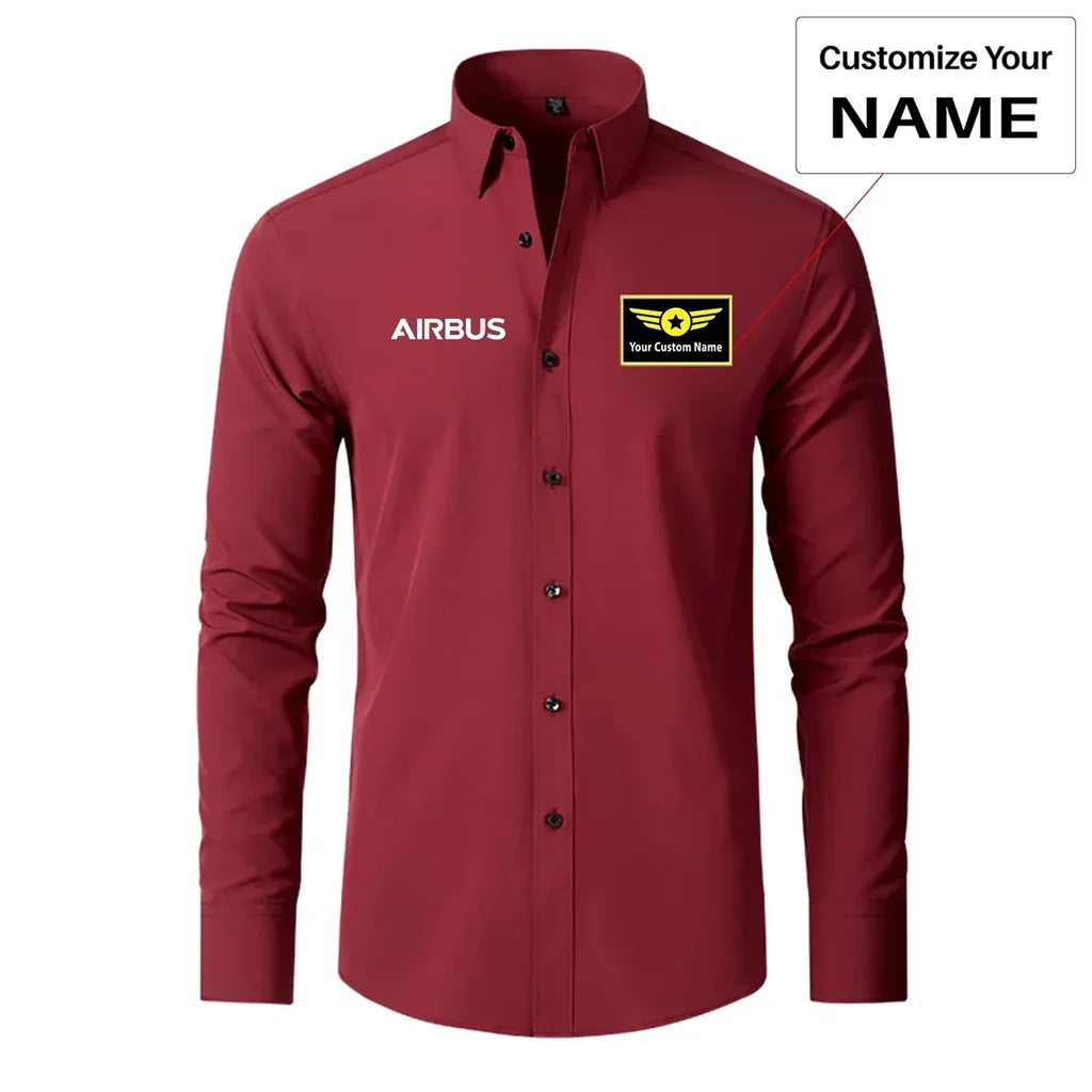 Airbus & Text Designed Long Sleeve Shirts - view 13