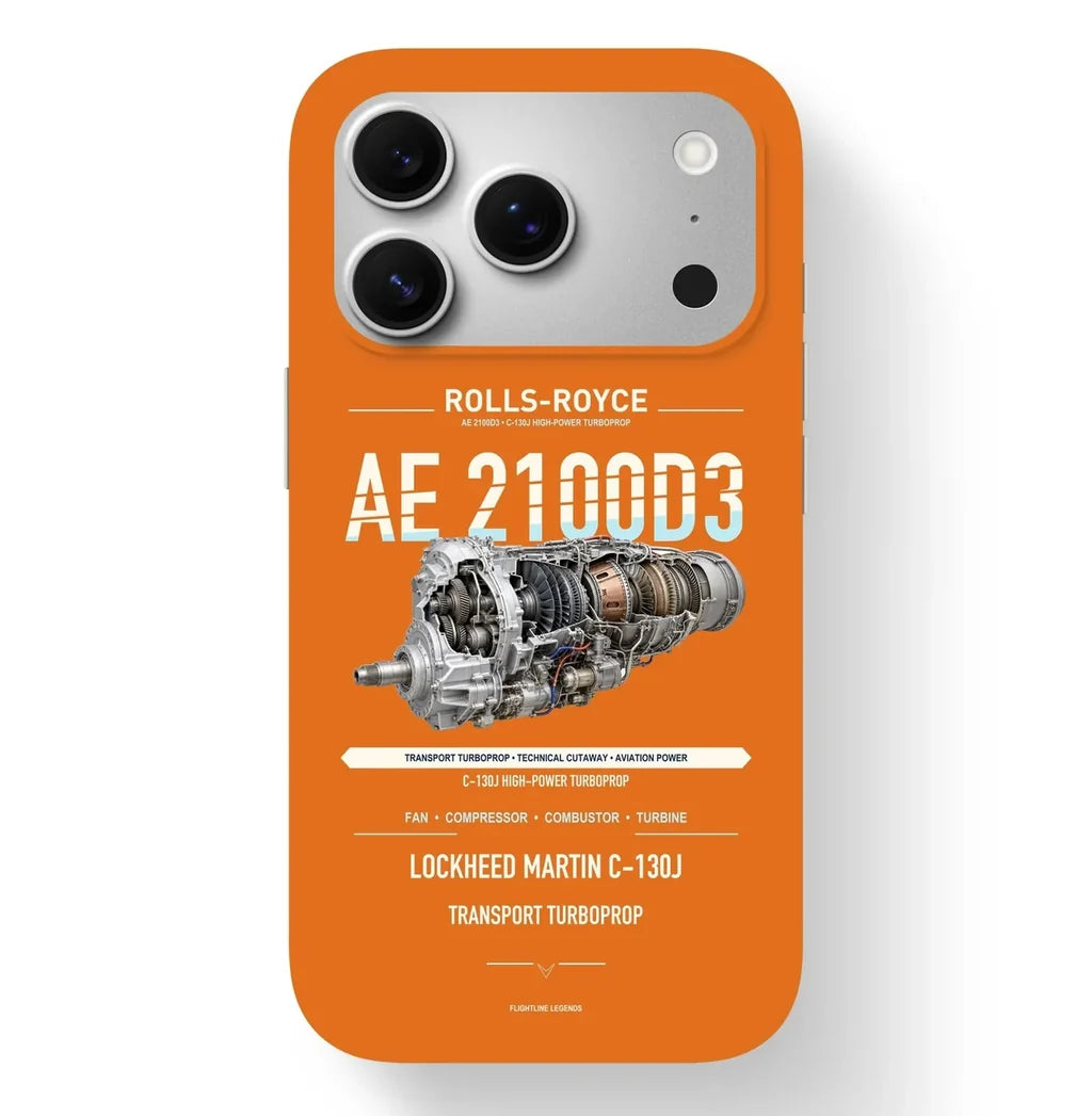 AE 2100D3 Case design on orange iphone case