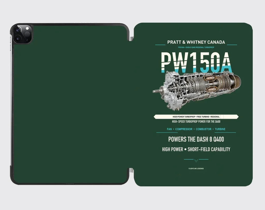 PW150A design on dark green ipad tablet case