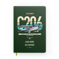 Thumbnail for Cessna 206 Stationair design on dark green notebook