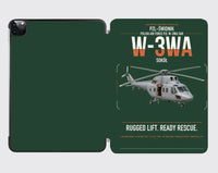 Thumbnail for PZL-Świdnik W-3WA Sokół design on dark green ipad tablet case