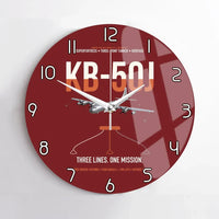 Thumbnail for KB-50J Superfortress design on dark red no frame wall clock
