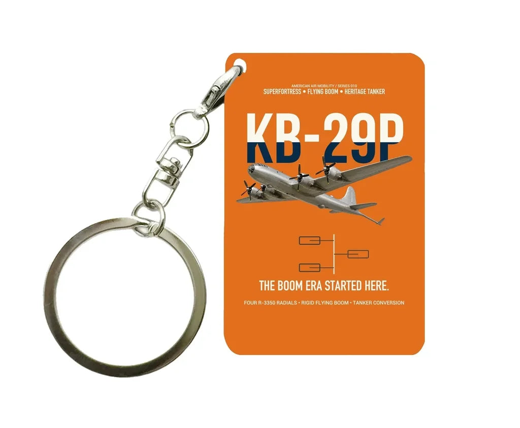 KB-29P SUPERFORTRESS design on orange designed key chain, double-side print