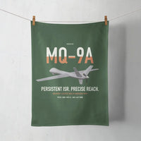 Thumbnail for MQ-9A Reaper design on dark green towel