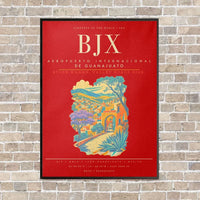 Thumbnail for Aeropuerto Internacional de Guanajuato BJX - Canvas Framed - Red