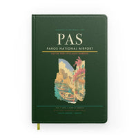 Thumbnail for Paros National Airport (PAS) design on dark green notebook