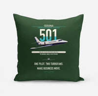 Thumbnail for Cessna 501 Citation I SP design on dark green pillow