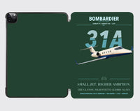 Thumbnail for Bombardier Learjet 31A design on dark green ipad tablet case