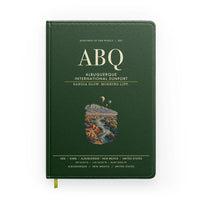 Thumbnail for Albuquerque International Sunport (ABQ) design on dark green notebook