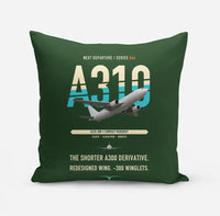 Thumbnail for Airbus A310-300 design on dark green pillow