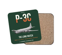 Thumbnail for P-3C Orion design on dark green 1 piece coaster