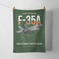 Thumbnail for F-35A Lightning II design on dark green towel