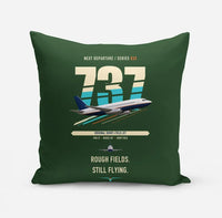 Thumbnail for Boeing 737-200 design on dark green pillow