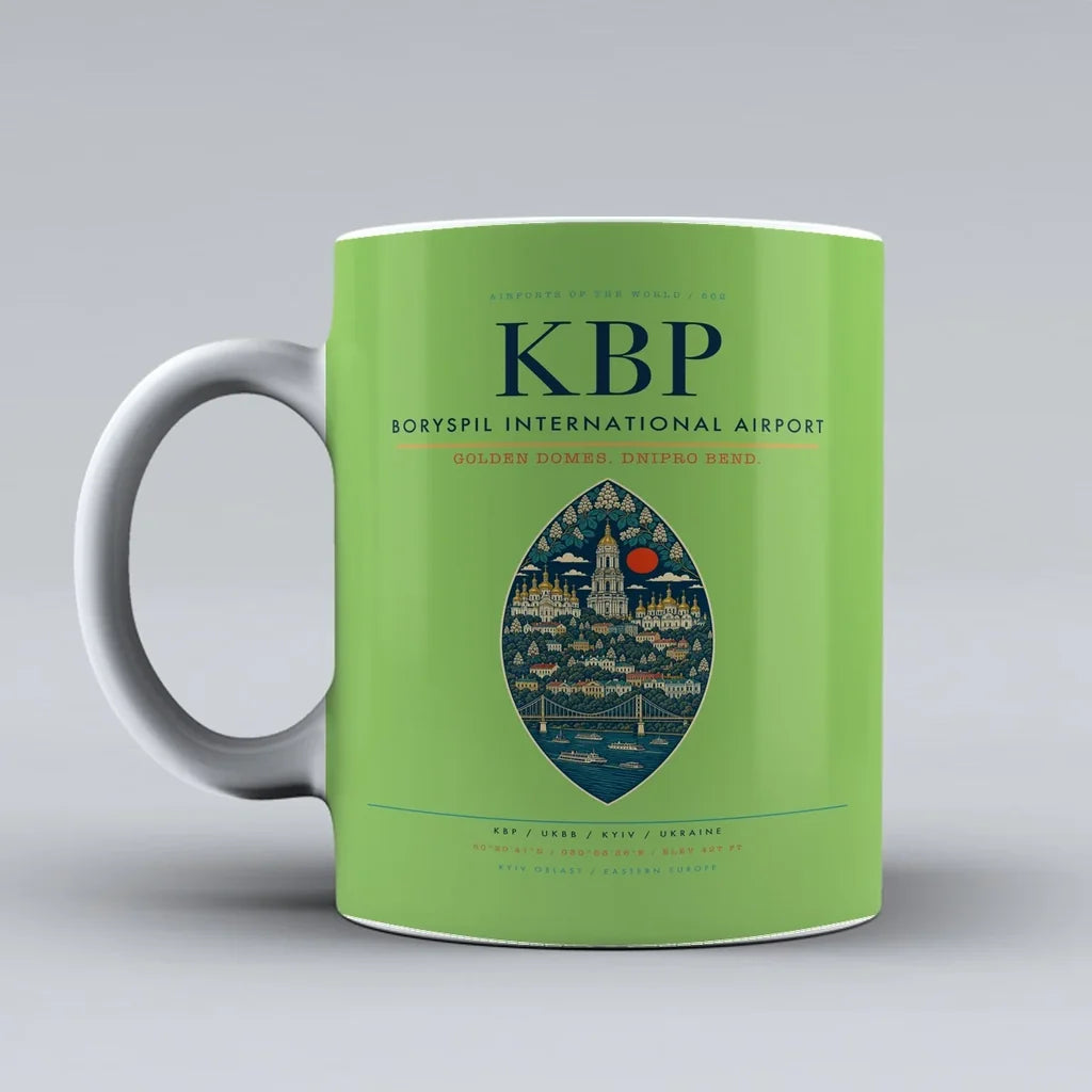 Boryspil International Airport KBP Mug - Light Green
