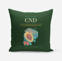 Thumbnail for Maurice Bishop International Airport (GND) design on dark green pillow