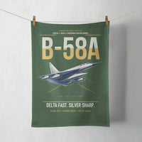 Thumbnail for B-58A Hustler design on dark green towel